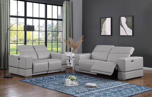 MI-1122 Franco 3pcs (L.T. Grey) Power Reclining  Living Room Set