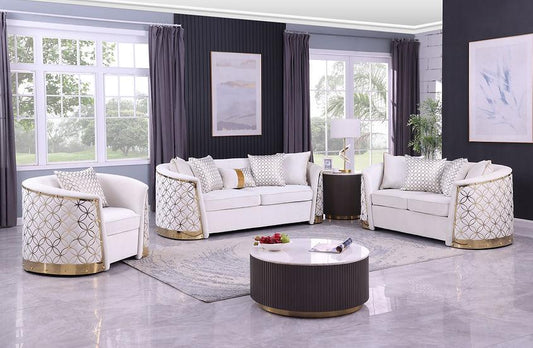 S3800 Athena (Cream) Living Room Set