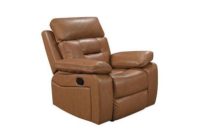 S8232 Dallas Camel Leather Reclining Living Room Set