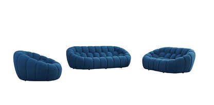 MI-2126 Bubbles 3pc Blue Living Room Set