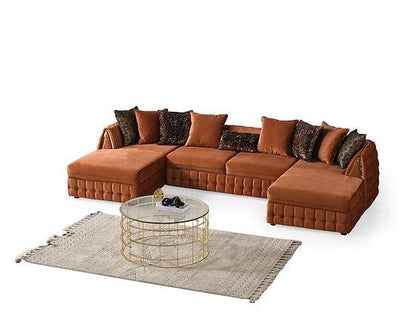 Sicilya Sectional (Rust Orange)