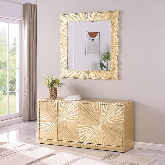 A-C09 Helios Gold Leaf Console Table