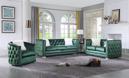 S4111 Paris Green Living Room Set