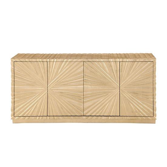 A-C09 Helios Gold Leaf Console Table