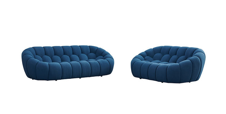 MI-2126 Bubbles 3pc Blue Living Room Set