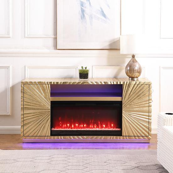 A-F05 Helios Gold Leaf Fireplace