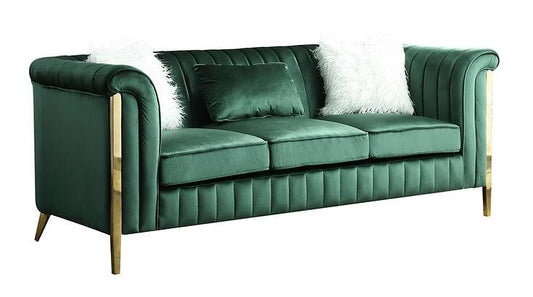 S8288 Fara (Green/Gold) Sofa And Loveseat