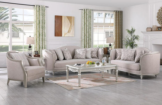 S6226 Bellisimo 3PC (Light Grey) Living Room Set