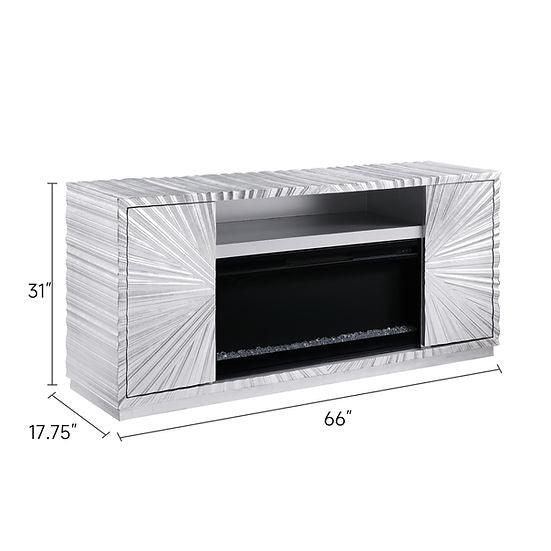 A-F06 Selene Silver Leaf Fireplace