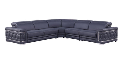 MI-1255 Favo Dark Navy 4-Piece Sectional