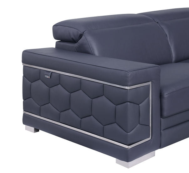 MI-1255 Favo Dark Navy 4-Piece Sectional