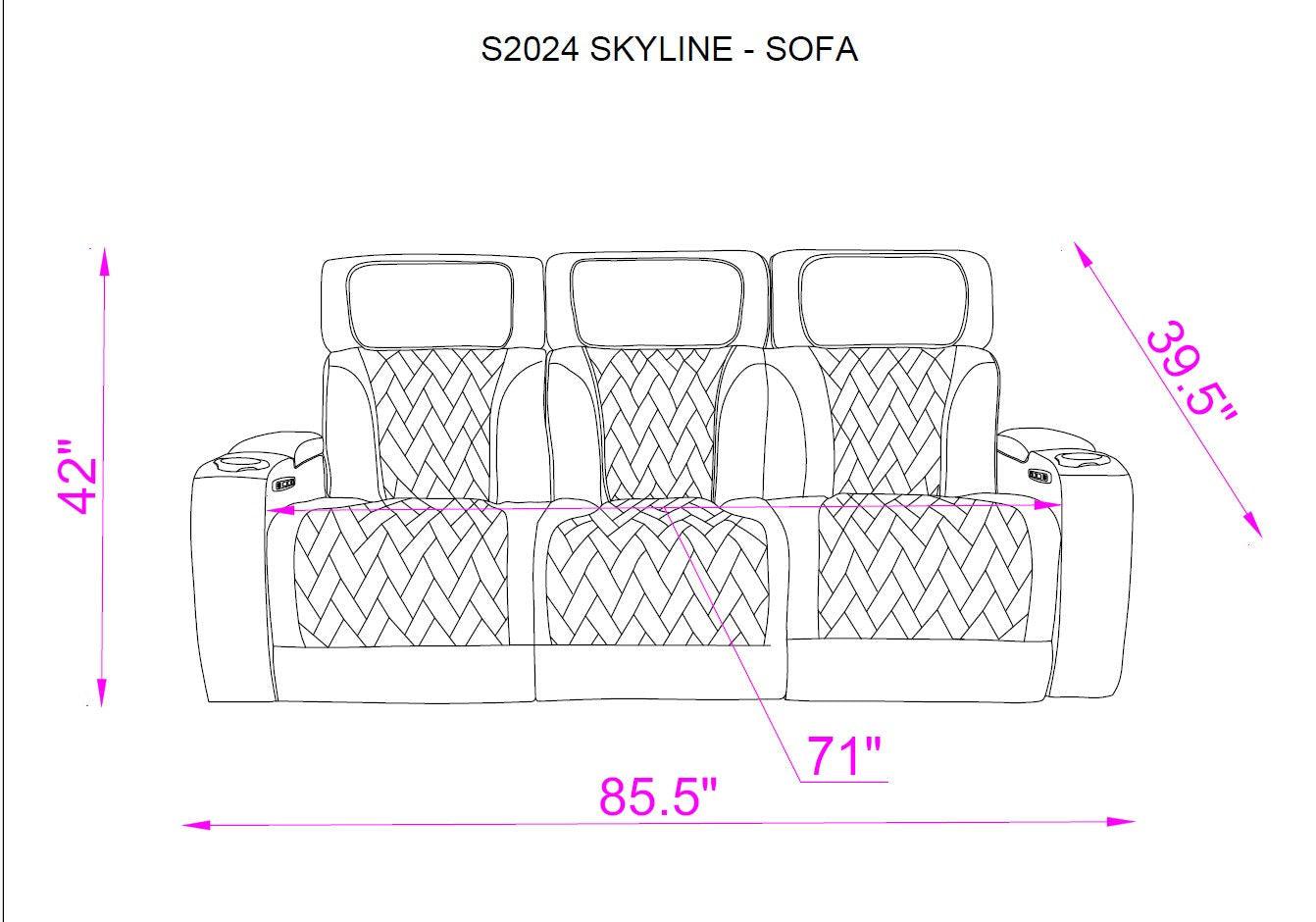 S2024 Skyline (Beige) Reclining Living Room Set