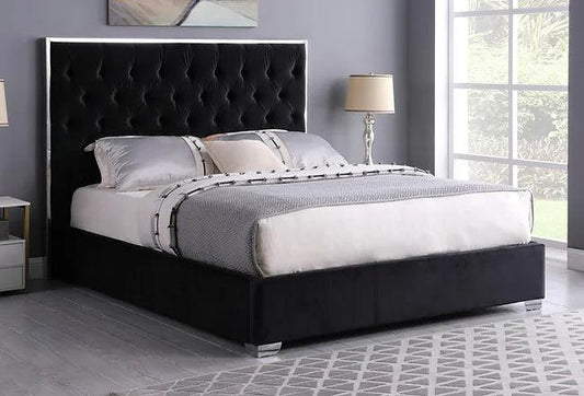 B600 Rose (Black) 55"H King Bed