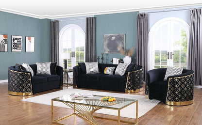 S3800 Athena (Black) Living Room Set