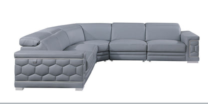 MI-1255 Favo Light Blue 4-Piece Sectional