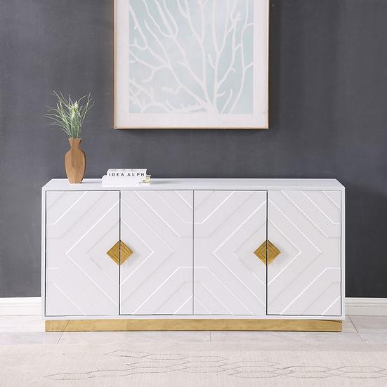 A-C13 Paros White Console Table