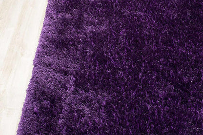 Afro Shag Violet Area Rug