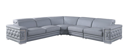 MI-1255 Favo Light Blue 4-Piece Sectional