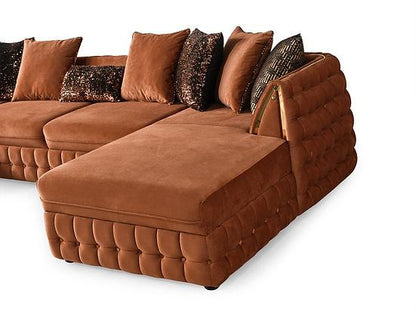 Sicilya Sectional (Rust Orange)