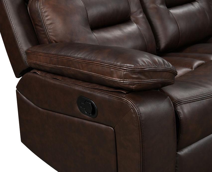 S8232 Dallas Brown Leather Reclining Living Room Set