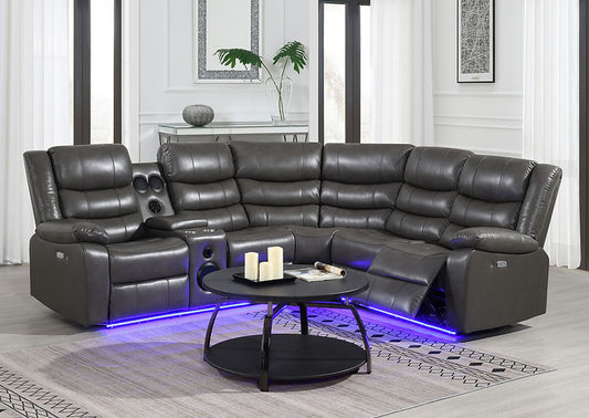 S8787 Sonic (Grey) Power Reclining Sectional