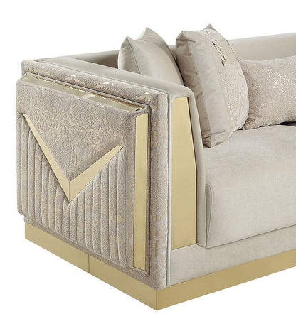 S4030 Monaco (Cream) Living Room Set