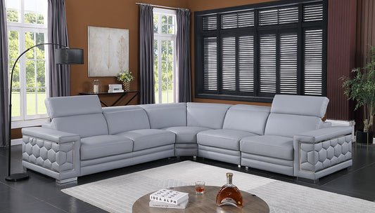 MI-1255 Favo Light Blue 4-Piece Sectional