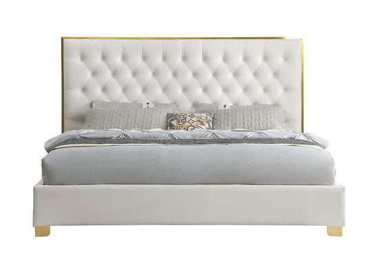 B600 Rose (Cream) 55"H  Queen Bed