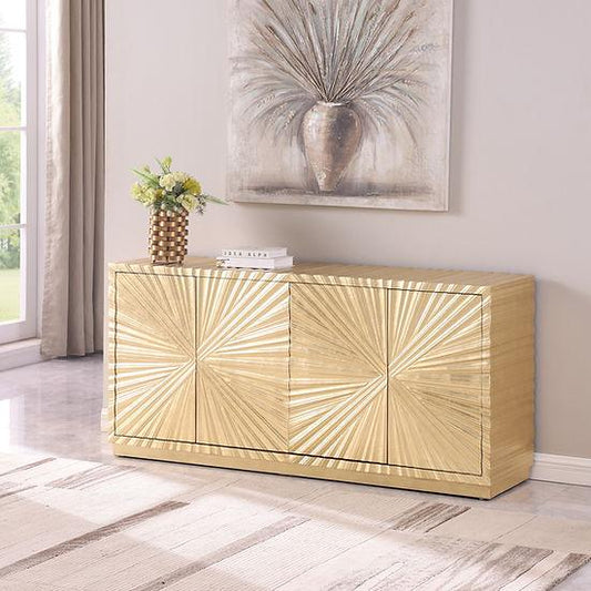 A-C09 Helios Gold Leaf Console Table