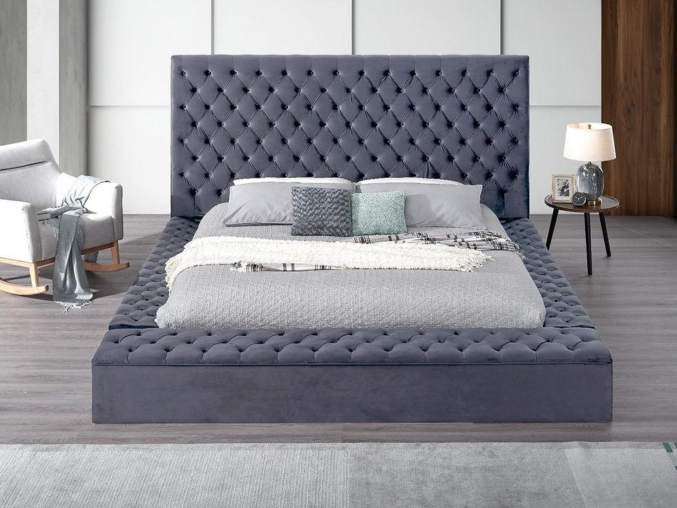 B8012 CATALINA II Grey King Bed