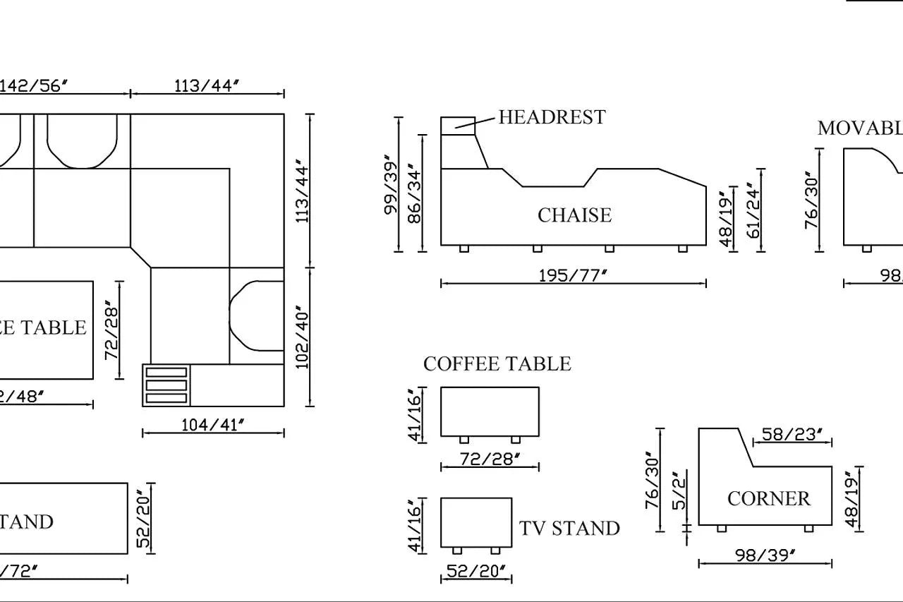 MI-9916 Matrix Sectional (White)