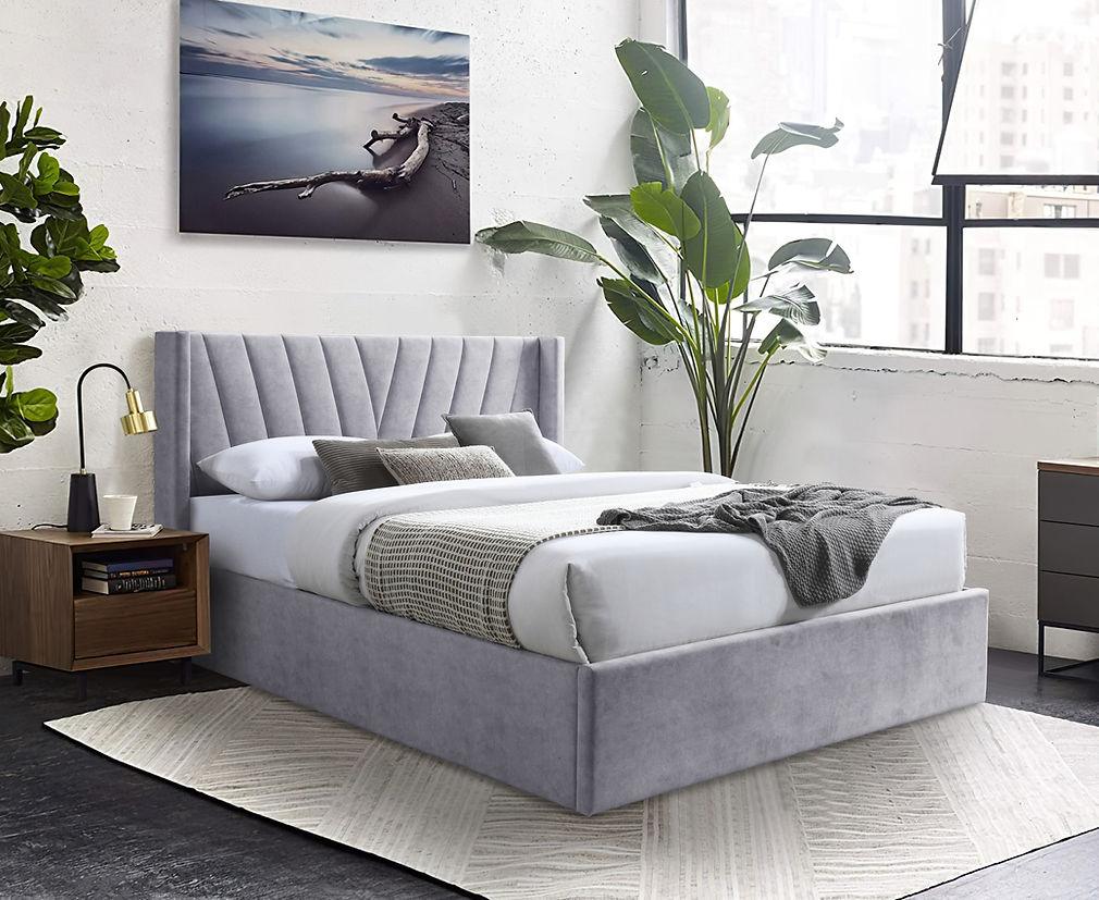 B8831 Ellie (Grey w/Storage) Queen Bed