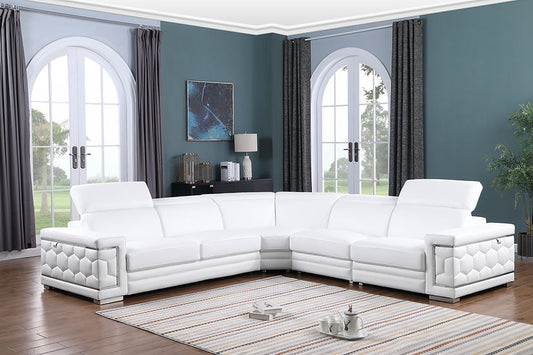 MI-1255 Favo White 4-Piece Sectional