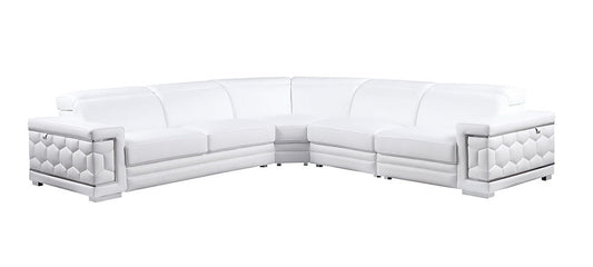 MI-1255 Favo White 4-Piece Sectional