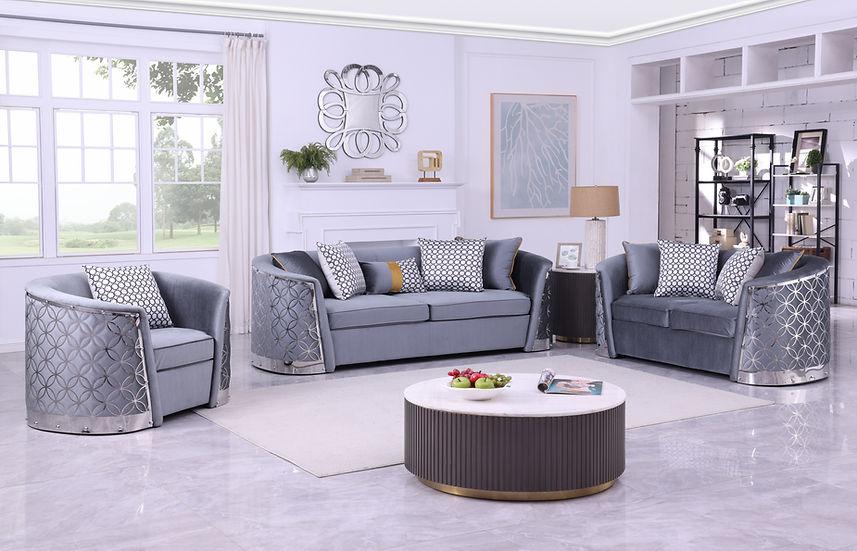 S3800 Athena (Grey) Living Room Set