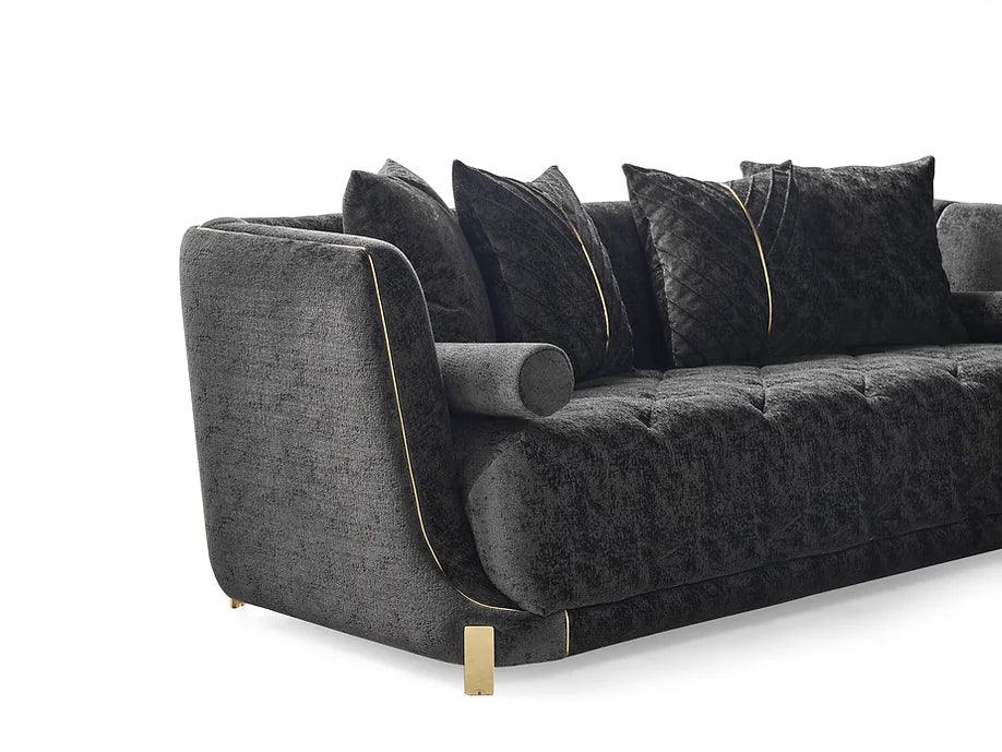 Elit Charcoal Living Room Set