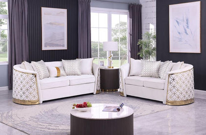 S3800 Athena (Cream) Living Room Set