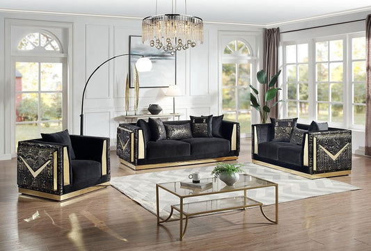 S4030 Monaco (Black) Living Room Set