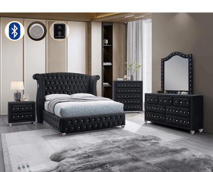 B2030 Divina (Black) Bedroom Set