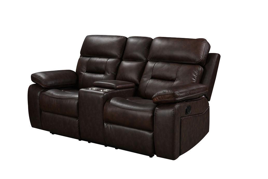 S8232 Dallas Brown Leather Reclining Living Room Set