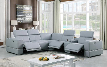 MI-1122-6pcs Franco (LT.Blue 2 Power) Sectional