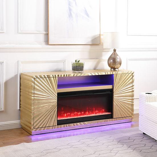 A-F05 Helios Gold Leaf Fireplace