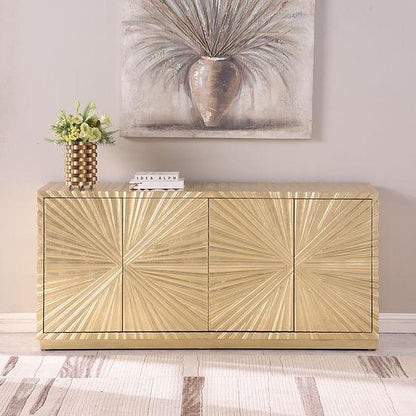 A-C09 Helios Gold Leaf Console Table