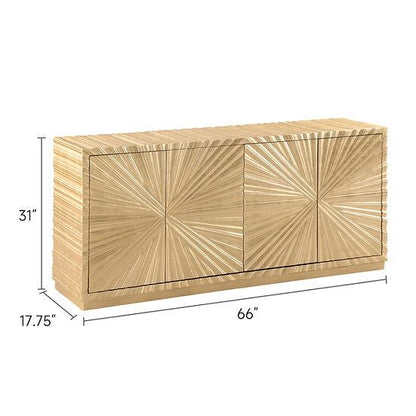 A-C09 Helios Gold Leaf Console Table