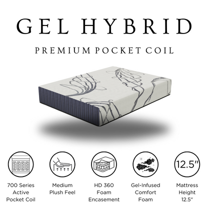 Great Value Gel Hybrid 12.5" King Mattress