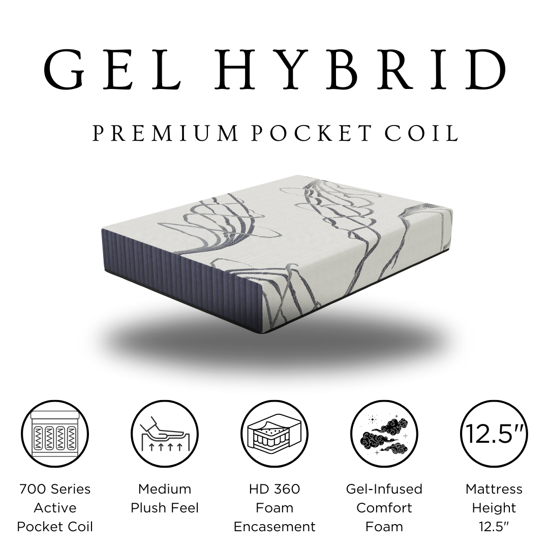 Great Value Gel Hybrid 12.5" Queen Mattress