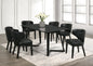 Hamilton Onyx PU Black 7-Piece Dining Room Set