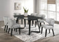 Hamilton Onxy Silver/Black 7-Piece Dining Room Set