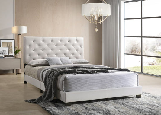 Jolly White Queen Platform Bed