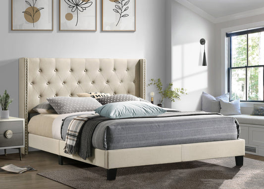 Serenity Beige Full Platform Bed